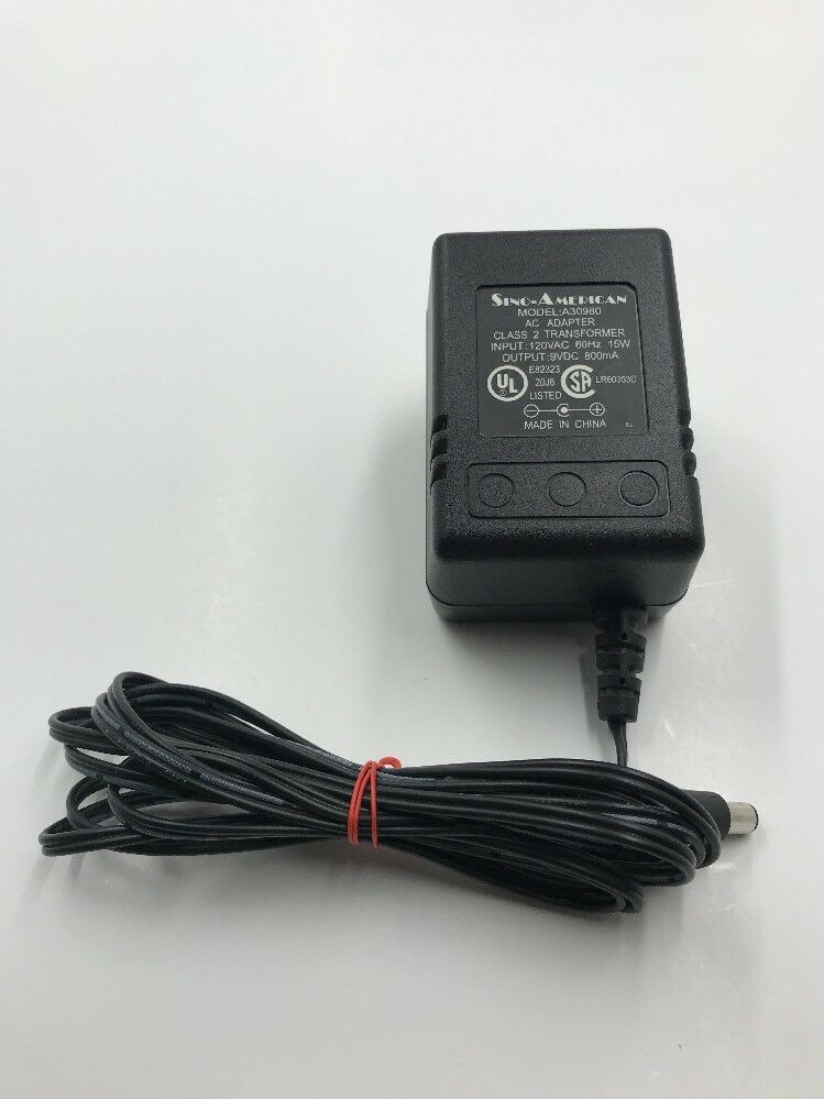 NEW Sino-American A30980 9V DC 800mA Power Supply Adapter Transformer Specification: Brand: Sino-American M